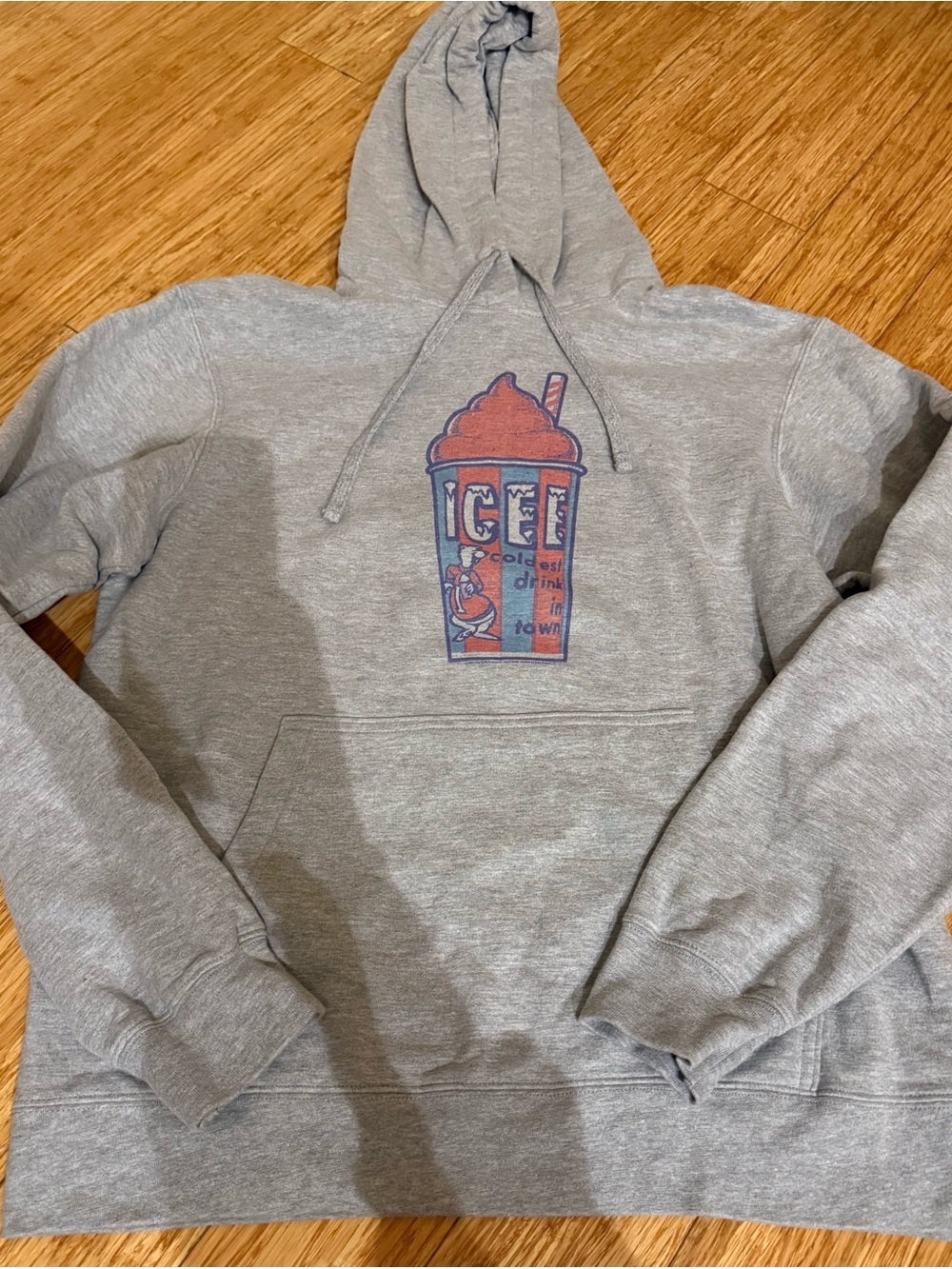Icee Men’s Adult Teen Gray Hoodie Sweatshirt Size Medium